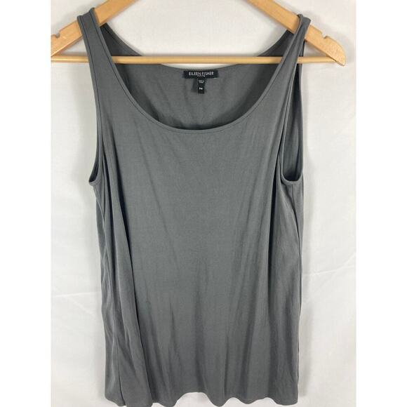 Eileen Fisher Silk Tank Grey Size PM - Picture 1 of 4